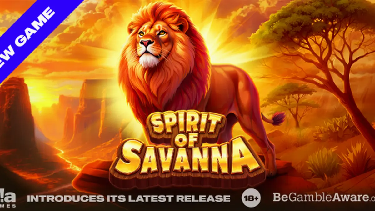 Tampilan visual slot Spirit of Savanna dengan latar belakang padang rumput savana yang eksotis